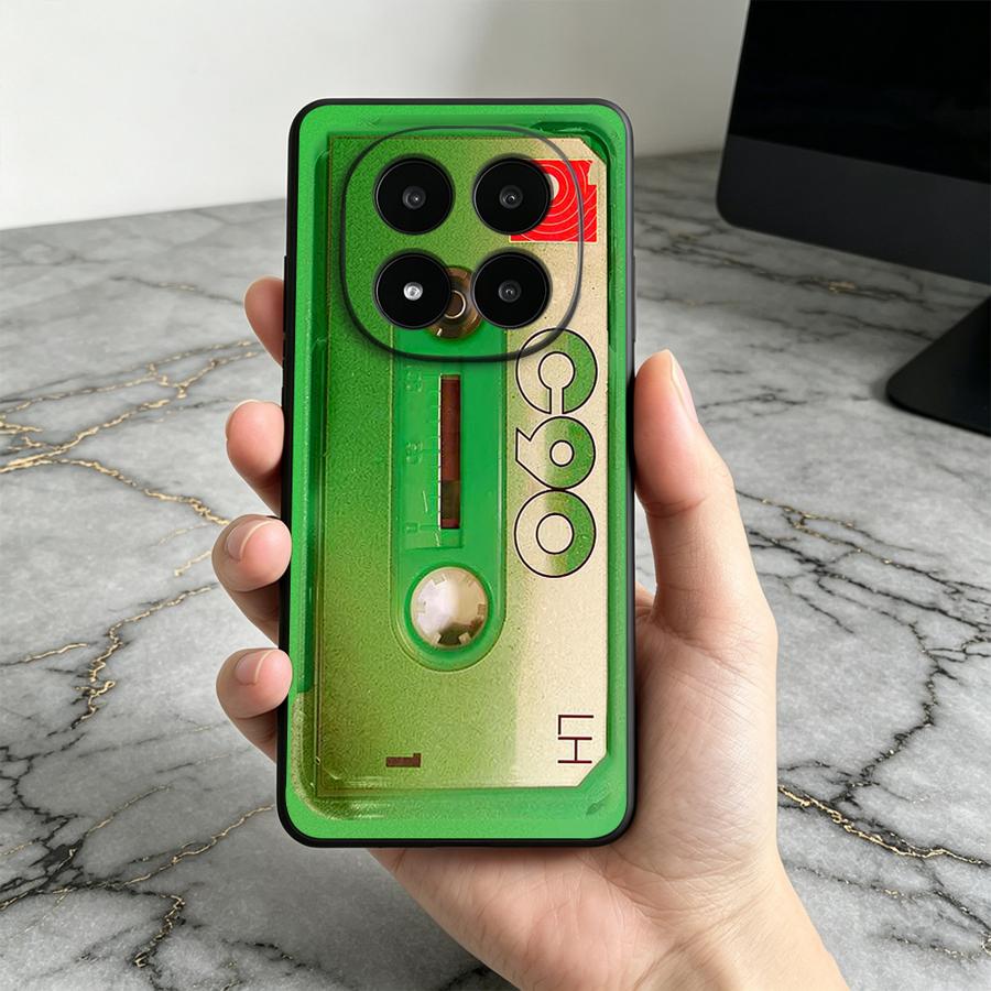 Floral Tape Green - Green Cassette Tape Case for Xiaomi