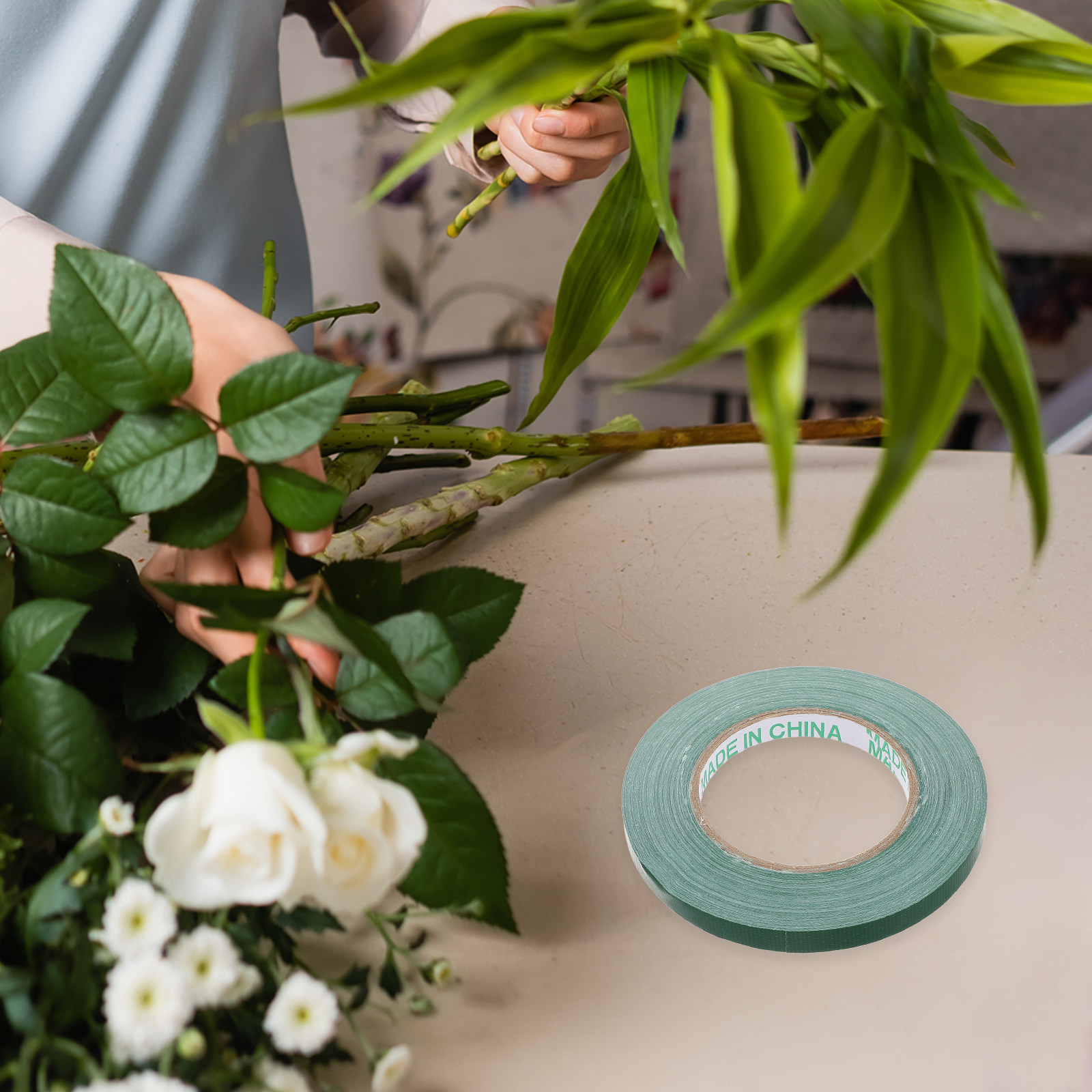 Floral Tape Green - 1 Roll Green Florist Tape Waterproof