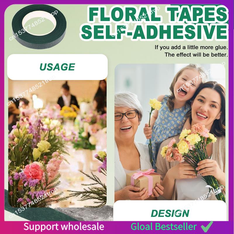 Floral Tape Green - A38M 12 Pcs Floral Tape Florist