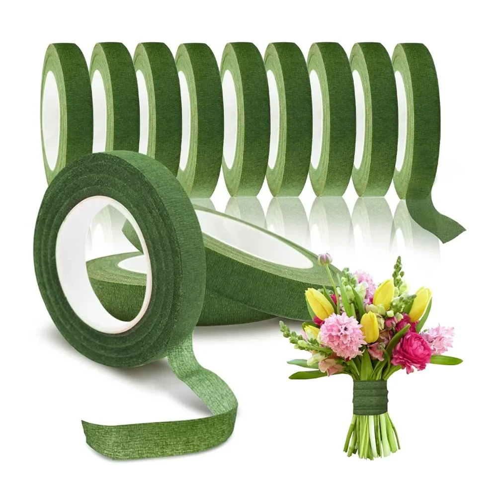 Floral Tape Green - Green Beautiful Floral Tapes 18 Meters
