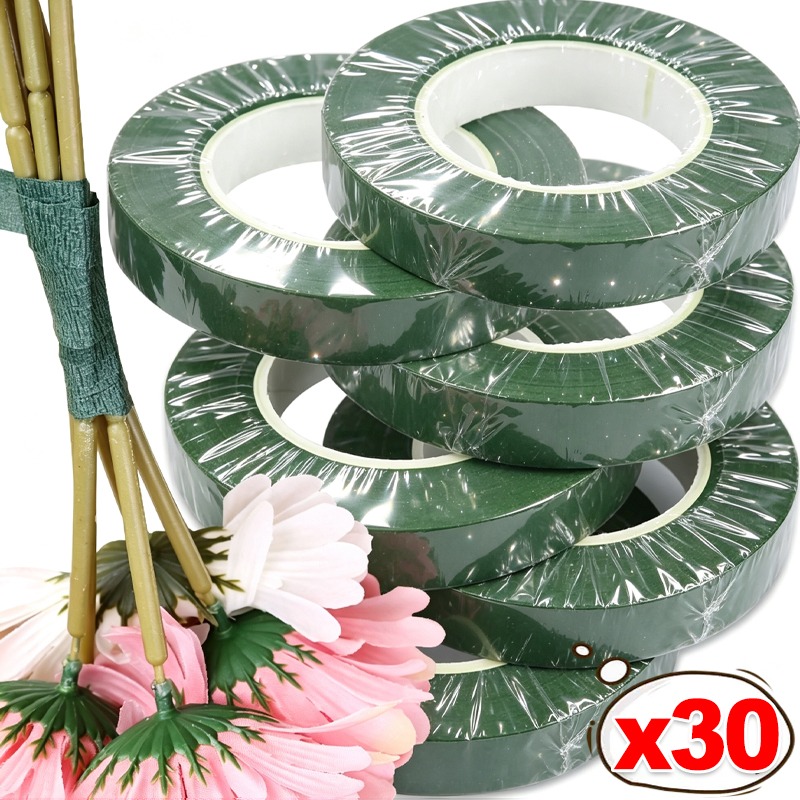 Floral Tape Green - 30/1x Gardening Tape Self-Adhesive Green Floral