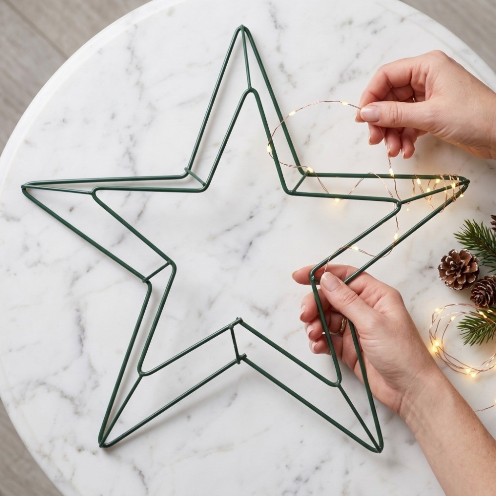 Personalizable Metal Wire Star - Wreath Form Wire 评论和价格