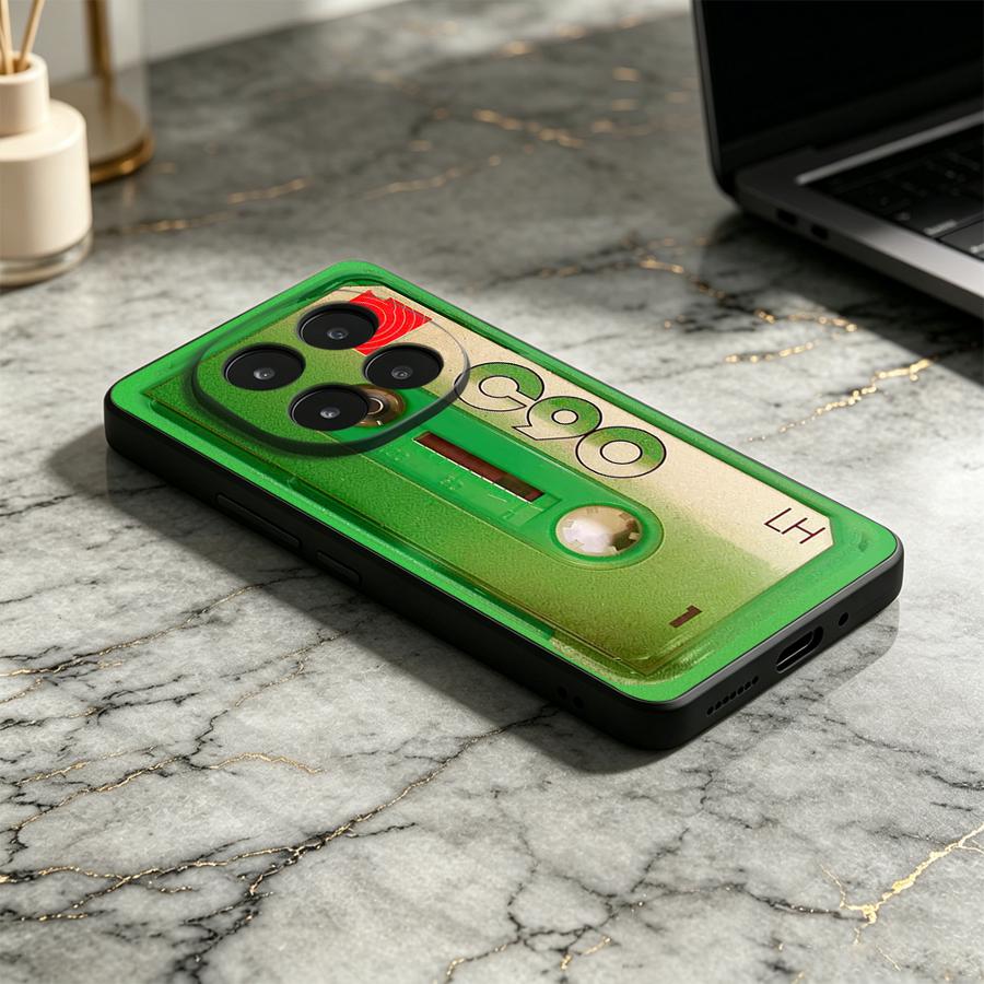 Green Cassette Tape Case for X - Floral Tape Green 评论和价格