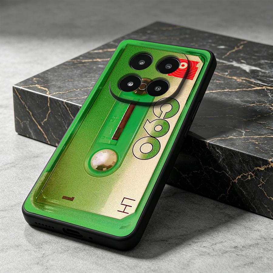 Green Cassette Tape Case for X - Floral Tape Green 评论和价格