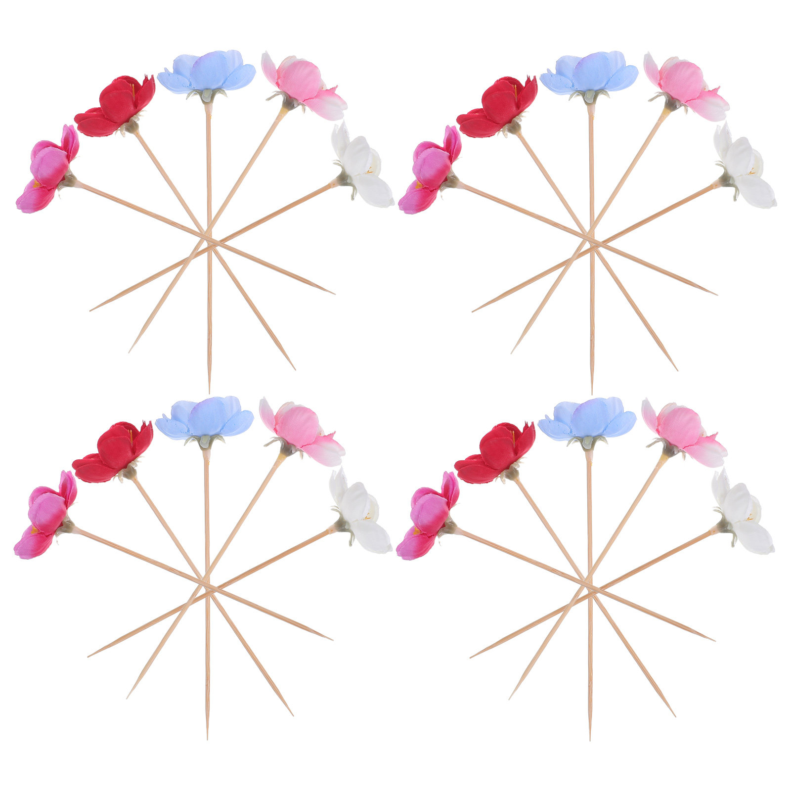 100Pcs Sturdy Floral Fruit Ske - Floral Picks Wood 评论和价格