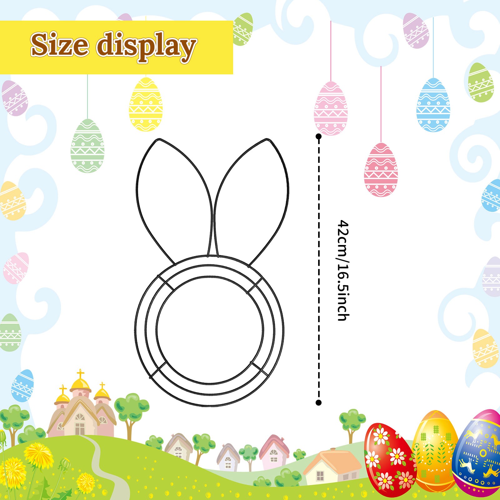 Easter Bunny Shaped Wire Wreat - Wreath Form Wire 评论和价格