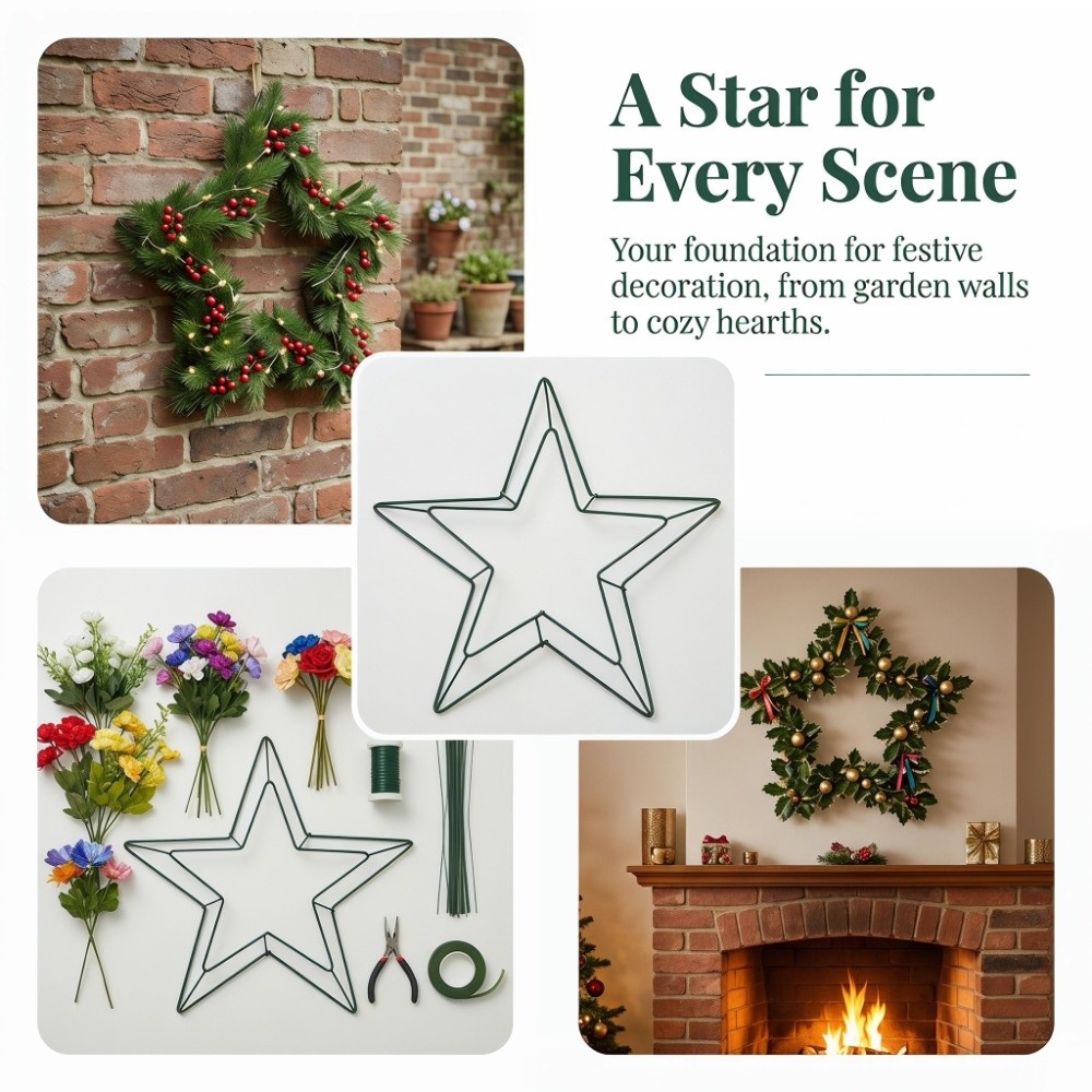 Personalizable Metal Wire Star - Wreath Form Wire 评论和价格