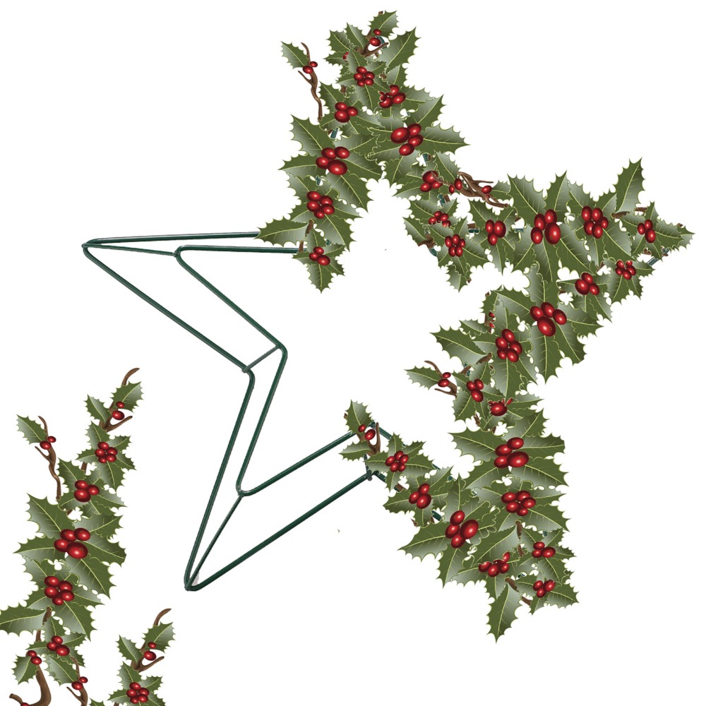 Festive Hanging Metal Wire Sta - Wreath Form Wire 评论和价格