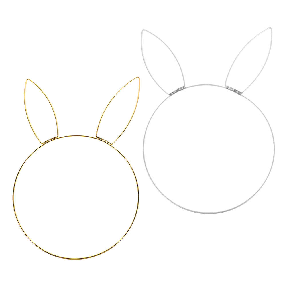 2Pcs Rabbit Head Floral Wreath - Wreath Form Wire 评论和价格