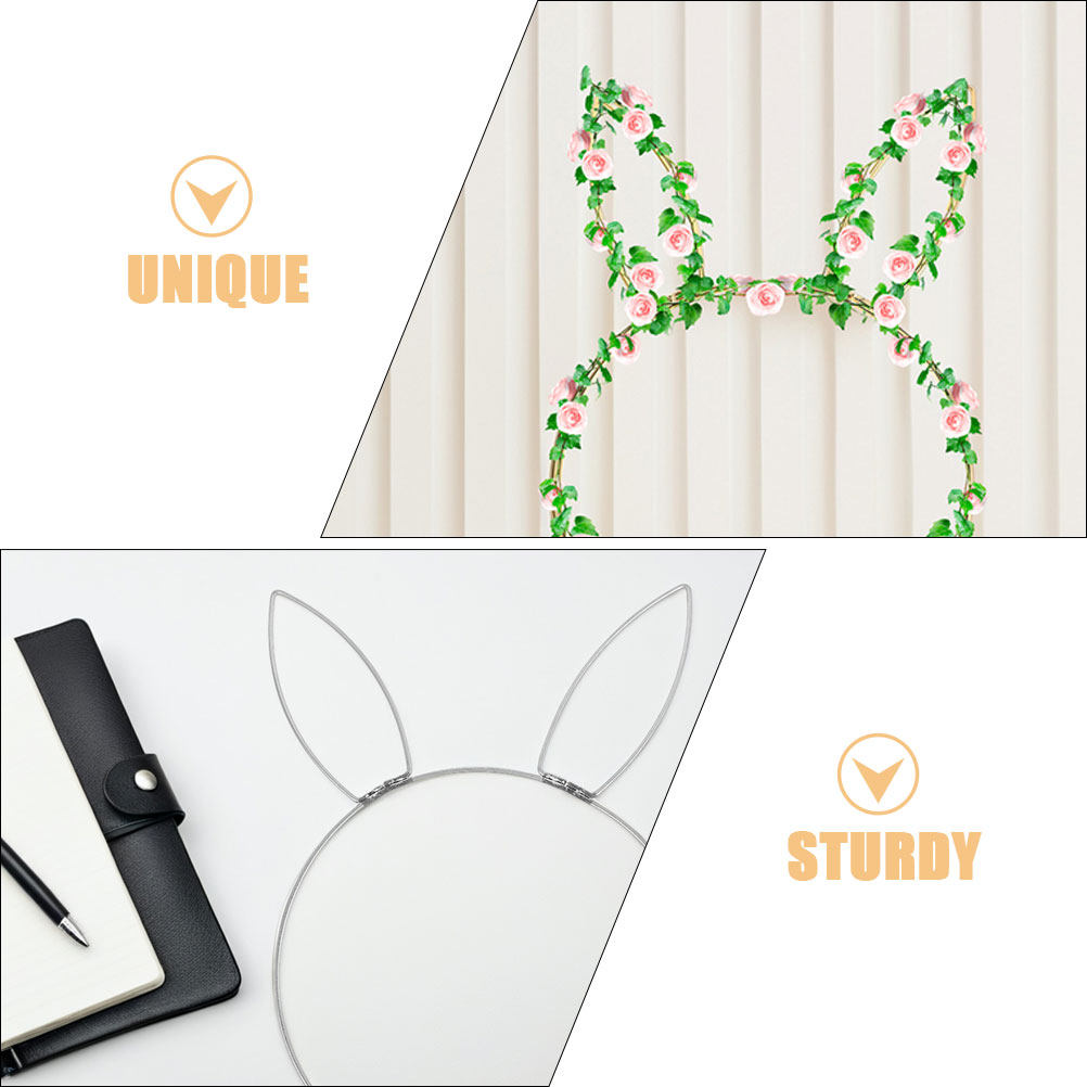 2Pcs Rabbit Head Floral Wreath - Wreath Form Wire 评论和价格