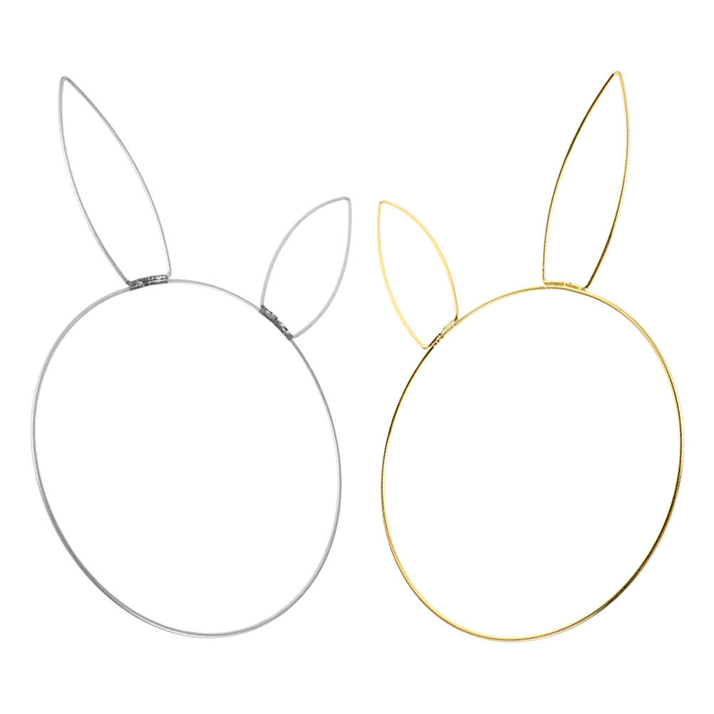 2Pcs Rabbit Head Floral Wreath - Wreath Form Wire 评论和价格