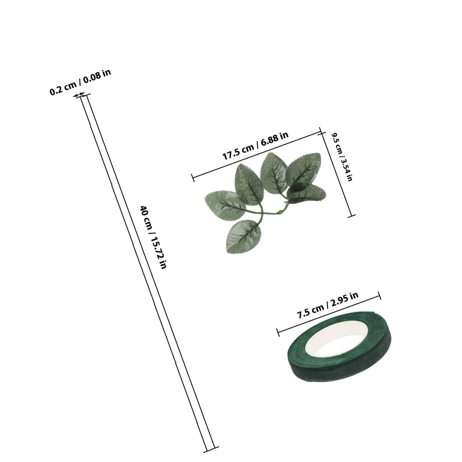 20 pcs Floral Arrangement Kit  - Floral Tape Green 评论和价格