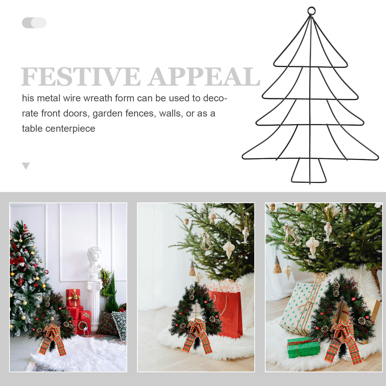 2026 Christmas Tree Shaped Met - Wreath Form Wire 评论和价格