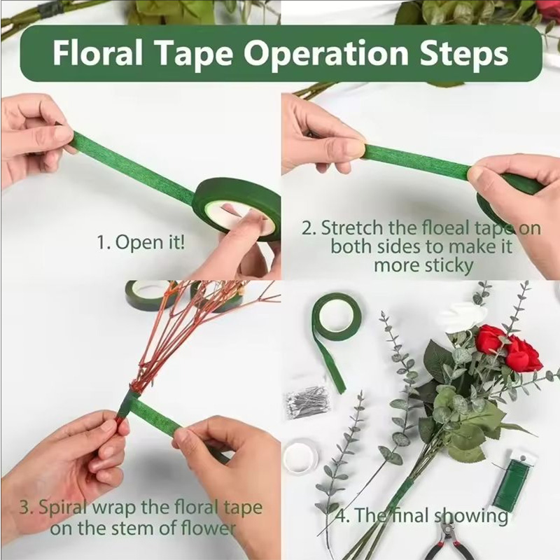 30 Yard 12MM Floral Stem Tape  - Floral Tape Green 评论和价格