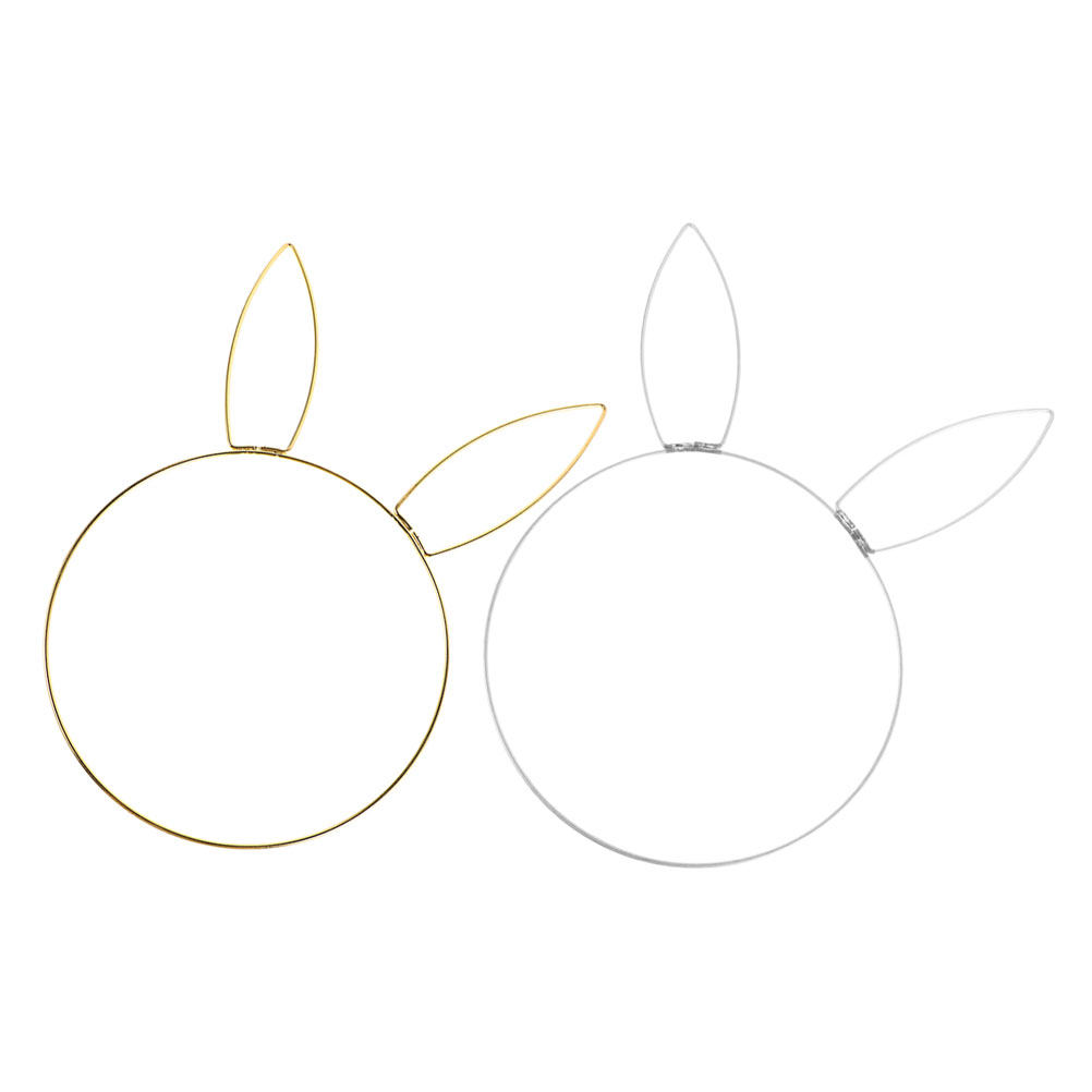 2Pcs Rabbit Head Floral Wreath - Wreath Form Wire 评论和价格