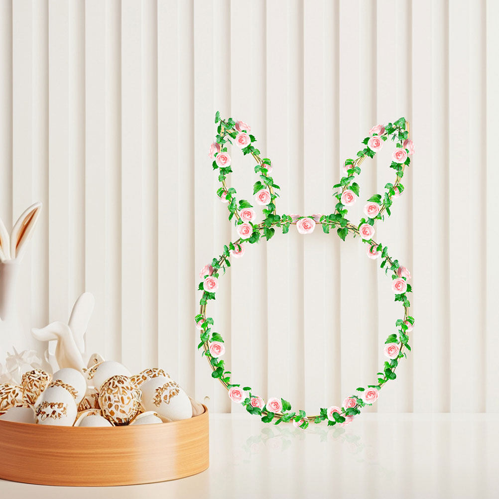 2Pcs Rabbit Head Floral Wreath - Wreath Form Wire 评论和价格