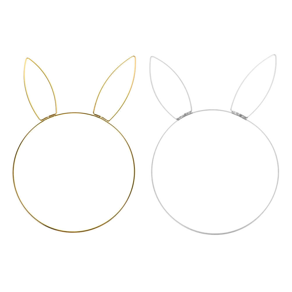 2Pcs Rabbit Head Floral Wreath - Wreath Form Wire 评论和价格